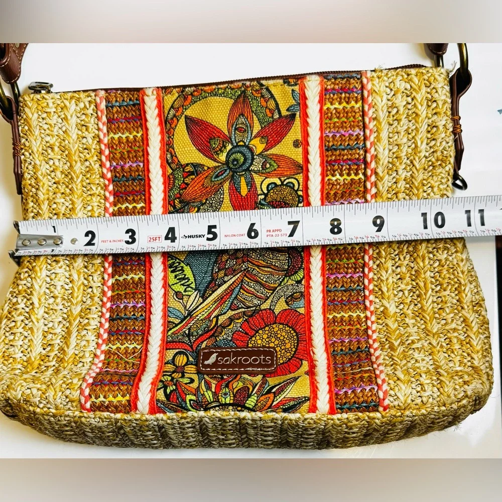 The Sak Crossbody Purse Bag Sakroots Sky Spirit Desert Owl Crossbody Purse - Picture 7 of 14